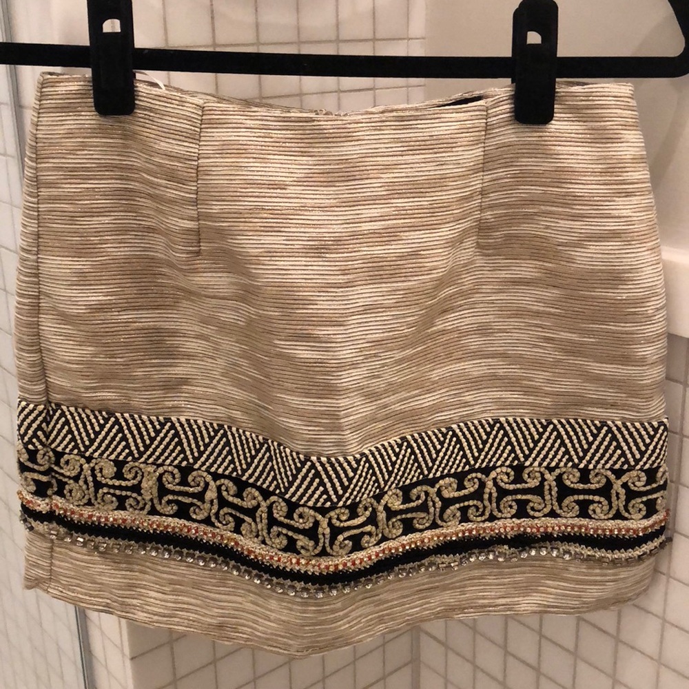 English Rose Gold mini skirt